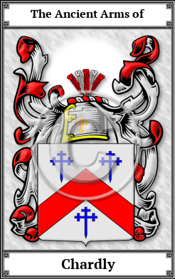 Chardly Family Crest Download (JPG)  Book Plated - 150 DPI