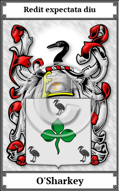 O'Sharkey Family Crest Download (JPG) Book Plated - 600 DPI