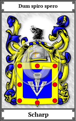 Scharp Family Crest Download (JPG)  Book Plated - 150 DPI