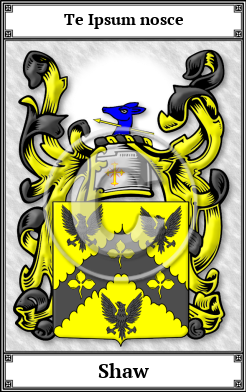 Shaw Family Crest Download (JPG) Book Plated - 600 DPI