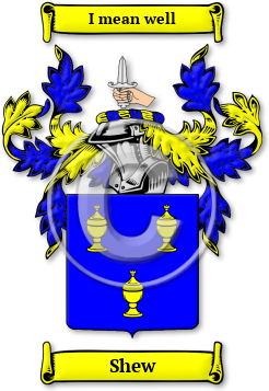 Shew Family Crest Download (jpg) Legacy Series - 150 DPI