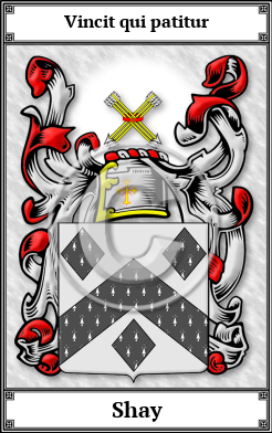 Shay Family Crest Download (JPG)  Book Plated - 150 DPI