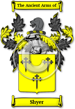 Shyer Family Crest Download (jpg) Legacy Series - 150 DPI