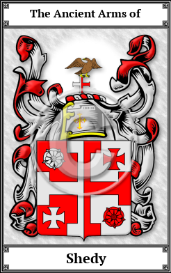 Shedy Family Crest Download (JPG)  Book Plated - 150 DPI