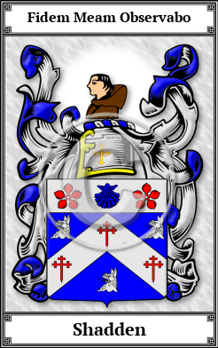 Shadden Family Crest Download (JPG) Book Plated - 300 DPI