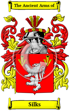 Silks Family Crest Download (JPG) Heritage Series - 600 DPI