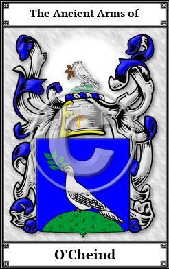 O'Cheind Family Crest Download (JPG) Book Plated - 600 DPI