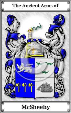 McSheehy Family Crest Download (JPG)  Book Plated - 150 DPI
