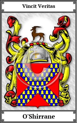 O'Shirrane Family Crest Download (JPG)  Book Plated - 150 DPI