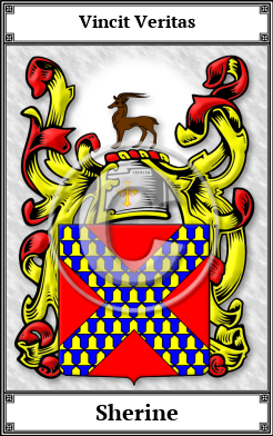 Sherine Family Crest Download (JPG)  Book Plated - 150 DPI