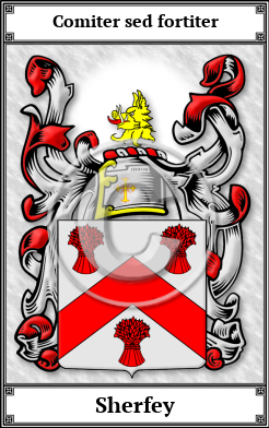 Sherfey Family Crest Download (JPG)  Book Plated - 150 DPI