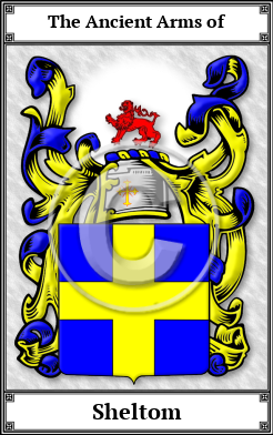 Sheltom Family Crest Download (JPG)  Book Plated - 150 DPI
