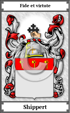 Shippert Family Crest Download (JPG)  Book Plated - 150 DPI