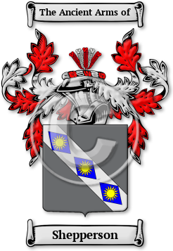 Shepperson Family Crest Download (jpg) Legacy Series - 150 DPI