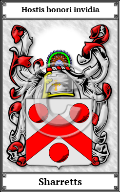 Sharretts Family Crest Download (JPG)  Book Plated - 150 DPI