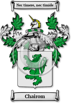 Chairom Family Crest Download (jpg) Legacy Series - 150 DPI