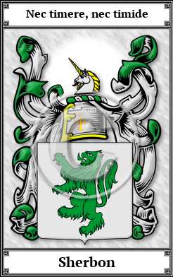 Sherbon Family Crest Download (JPG)  Book Plated - 150 DPI