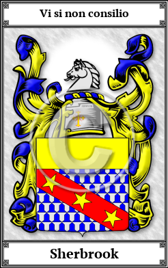 Sherbrook Family Crest Download (JPG) Book Plated - 600 DPI