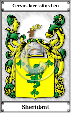 Sheridant Family Crest Download (JPG)  Book Plated - 150 DPI