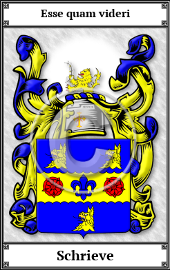 Schrieve Family Crest Download (JPG)  Book Plated - 150 DPI