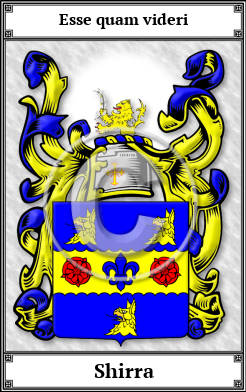 Shirra Family Crest Download (JPG)  Book Plated - 150 DPI