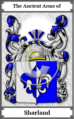 Sharland Family Crest Download (JPG)  Book Plated - 150 DPI
