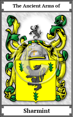 Sharmint Family Crest Download (JPG)  Book Plated - 150 DPI