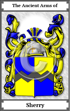 Sherry Family Crest Download (JPG)  Book Plated - 150 DPI