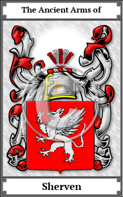 Sherven Family Crest Download (JPG)  Book Plated - 150 DPI