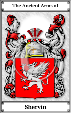 Shervin Family Crest Download (JPG)  Book Plated - 150 DPI