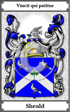 Sheald Family Crest Download (JPG) Book Plated - 600 DPI