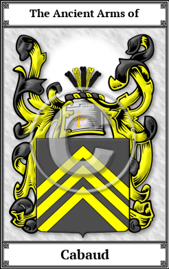 Cabaud Family Crest Download (JPG)  Book Plated - 150 DPI