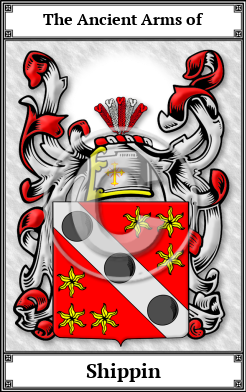 Shippin Family Crest Download (JPG) Book Plated - 600 DPI