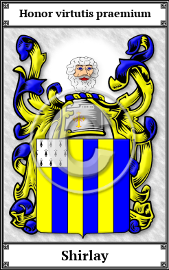 Shirlay Family Crest Download (JPG)  Book Plated - 150 DPI