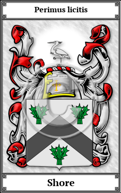 Shore Family Crest Download (JPG) Book Plated - 600 DPI