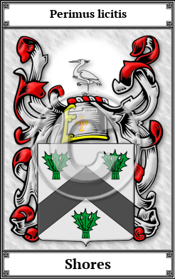 Shores Family Crest Download (JPG)  Book Plated - 150 DPI