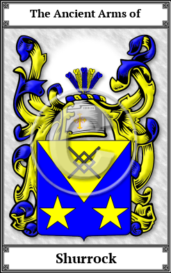Shurrock Family Crest Download (JPG)  Book Plated - 150 DPI