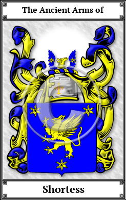 Shortess Family Crest Download (JPG)  Book Plated - 150 DPI