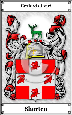 Shorten Family Crest Download (JPG)  Book Plated - 150 DPI