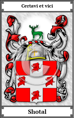 Shotal Family Crest Download (JPG)  Book Plated - 150 DPI