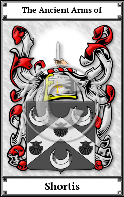 Shortis Family Crest Download (JPG)  Book Plated - 150 DPI