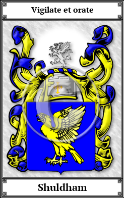 Shuldham Family Crest Download (JPG)  Book Plated - 150 DPI