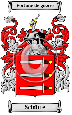 Schütte Family Crest/Coat of Arms