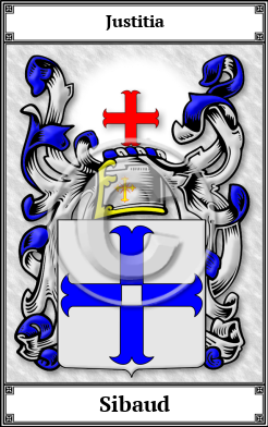 Sibaud Family Crest Download (JPG)  Book Plated - 150 DPI