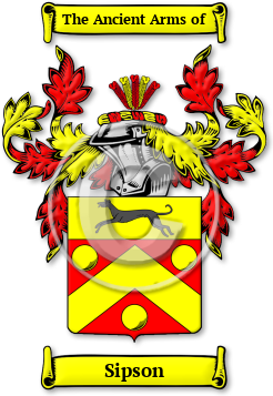 Sipson Family Crest Download (JPG) Legacy Series - 600 DPI