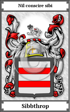 Sibbthrop Family Crest Download (JPG)  Book Plated - 150 DPI