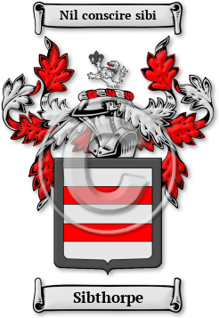 Sibthorpe Family Crest Download (jpg) Legacy Series - 150 DPI