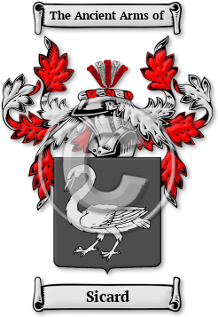 Sicard Family Crest Download (jpg) Legacy Series - 150 DPI