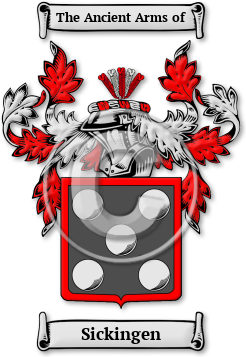 Sickingen Family Crest Download (jpg) Legacy Series - 150 DPI