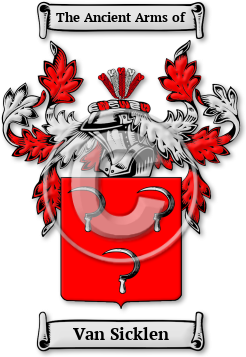 Van Sicklen Family Crest Download (jpg) Legacy Series - 150 DPI